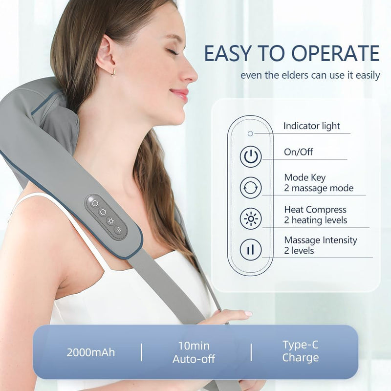 Neck & Shoulder Massager With Heat Therapy